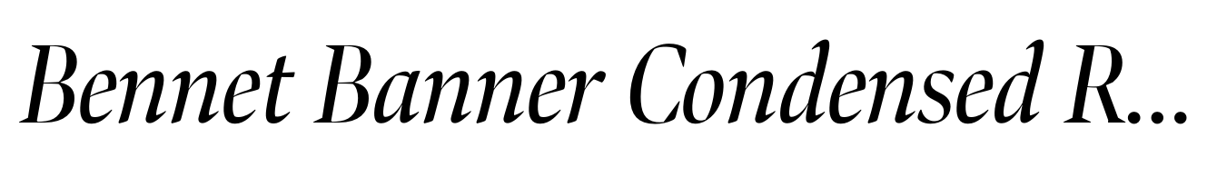 Bennet Banner Condensed Regular Italic